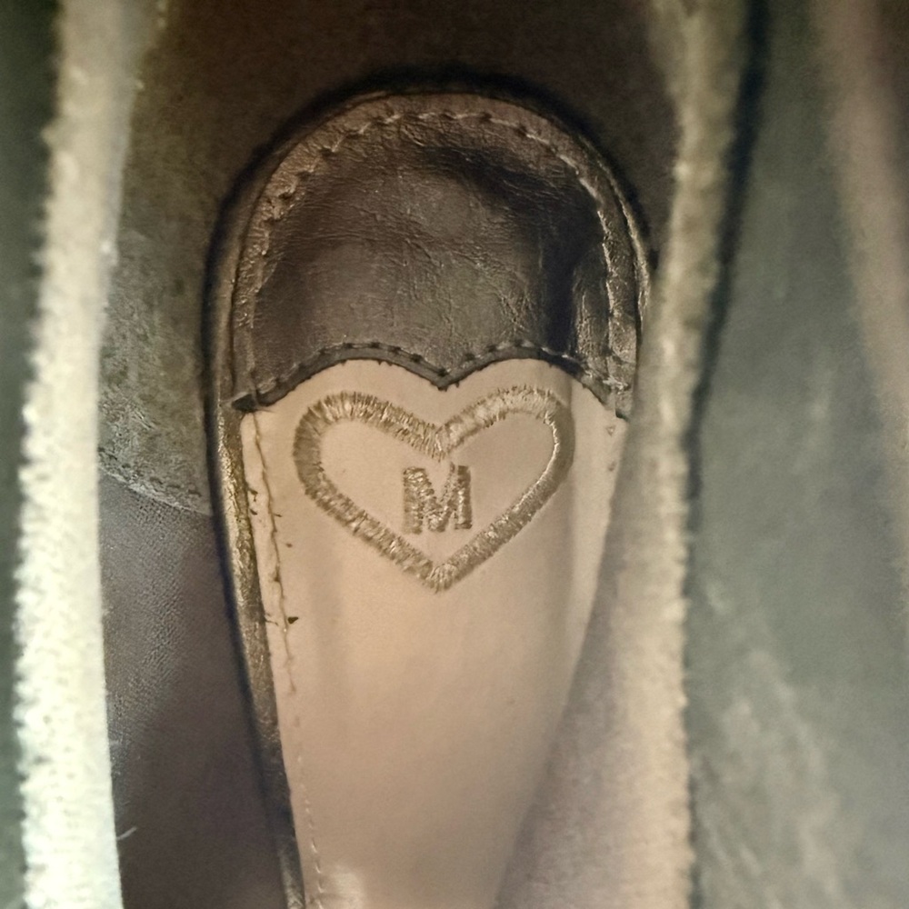 Madeline Breathe Easy Metallic Light Pewter Peep-Toe Heel Booties - Picture 5 of 14